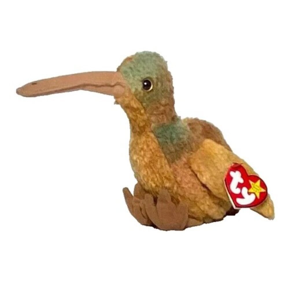 Ty Beanie Baby Original Beak Humming Bird 1998 Retired Plush Red Stamp 426 MWMT